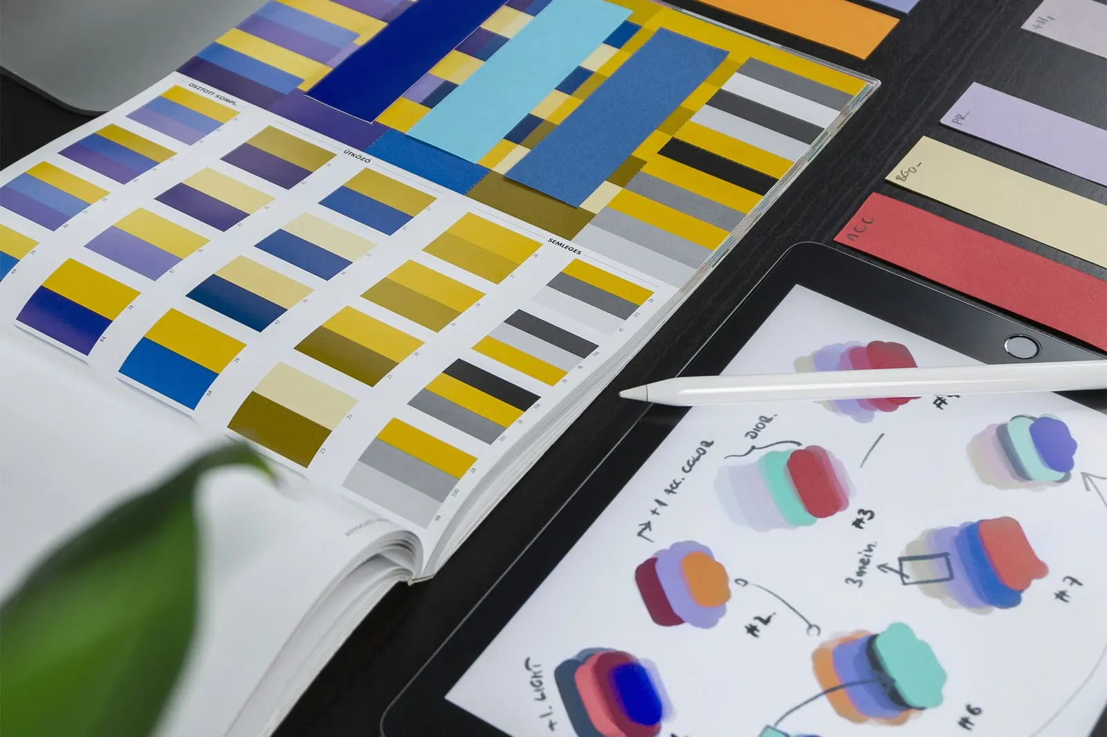Brand and graphic design services: colour swatches and pattern samples - ONS Infosolutions